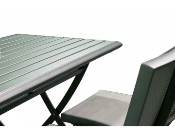 Ensemble Balcon Cassis 110 X 70 Alu Charc Mat + Féodal Charc 4 places