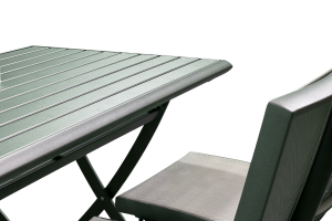 Ensemble Balcon Cassis 110 X 70 Alu Charc Mat + Féodal Charc 4 places