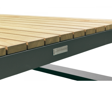 Ensemble Salon Virginia  Wood-Alu Charc Mat 4 places