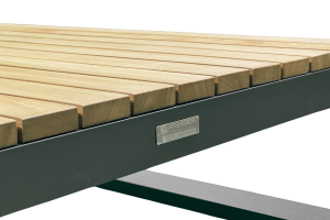 Ensemble Salon Virginia  Wood-Alu Charc Mat 4 places