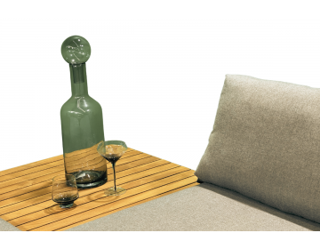 Ensemble Salon Virginia  Wood-Alu Charc Mat 4 places