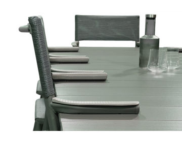 Ensemble Repas Oron 185: 245X100 Alu Titane jusqu'à 8 places
