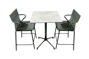 Ensemble Repas Horizon 69X69 Middle HPL Ciment 2 places