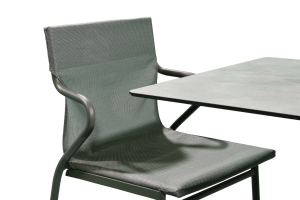 Ensemble Repas Horizon 69X69 Middle HPL Ciment 2 places