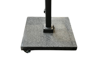 Parasol Alu Déporté rectangle 3X4 Nova Sun Carbon + Pied Granit