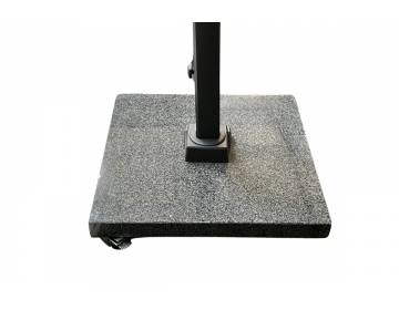 Parasol Alu Déporté rectangle 3X4 Nova Sun Grey + Pied Granit