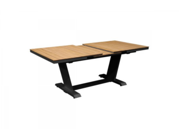 Ensemble Repas Amber 180/240x100CM Graphite/Teck / Aroha 6 places