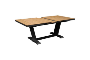 Ensemble Repas Amber 180/240x100CM Graphite/Teck / Aroha 6 places