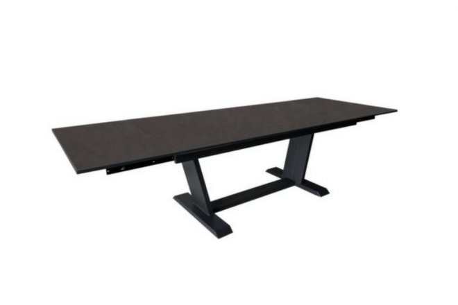 Ensemble Repas Amber 180/230/280x100CM - Kedra - Graphite/New BB/ Aroha 6 places