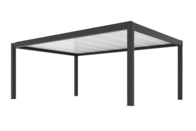 Pergola Bioclimatique Summer 6x4 Motorisée Alu -  Gris/Blanc