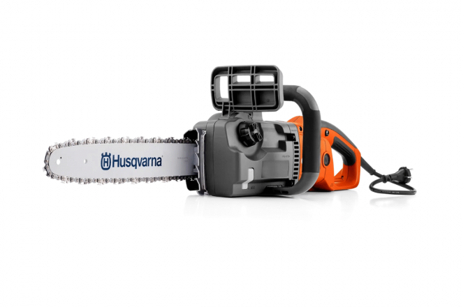 Tronçonneuse HUSQVARNA électrique 420 EL 2000 Watt/ guide 16" / câble 5 mètres
