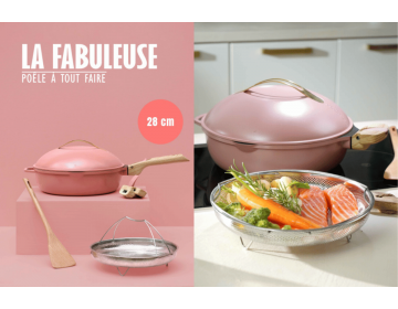 La Fabuleuse Poele 28cm - Pivoine