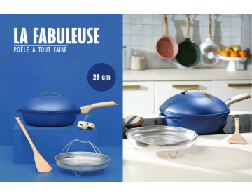 La Fabuleuse Poele 28cm - Saphir