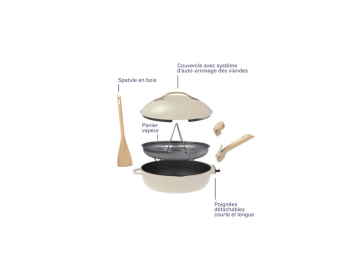 La Fabuleuse Poele 28cm - Meringue