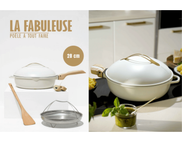 La Fabuleuse Poele 28cm - Meringue