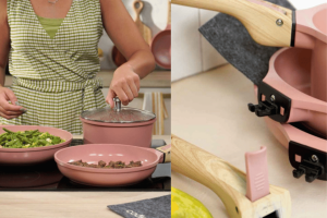 Batterie De Cuisine amovible 7 pieces - Guimauve