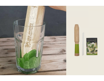 Coffret Cadeau Ustensile Mojito, Pailles et Livre
