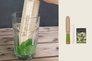 Coffret Cadeau Ustensile Mojito, Pailles et Livre