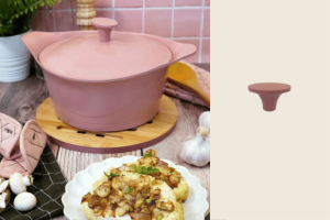 Poignee Cocotte Metal - Guimauve