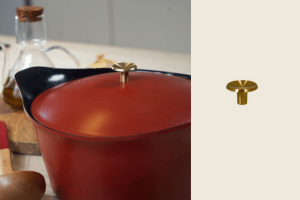 Poignee Cocotte Ronde Laiton