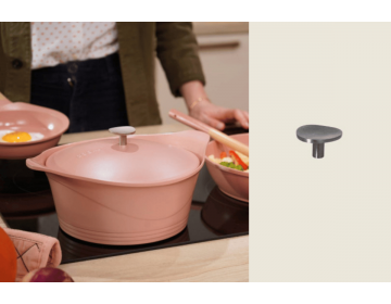 Poignee Cocotte Triangulaire arrondie Inox Brosse
