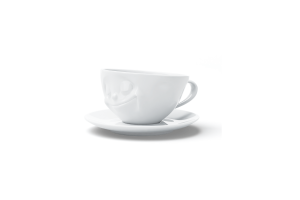 Tasse a Cafe avec Soucoupe "Heureux" 200ml
