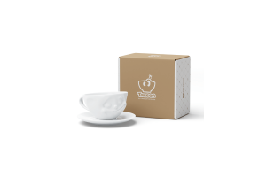Tasse a Cafe avec Soucoupe "Heureux" 200ml