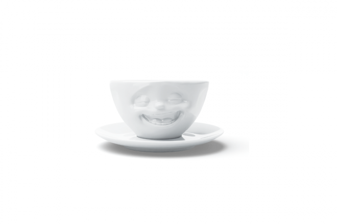 Tasse a Cafe avec Soucoupe "Rieur" 200ml