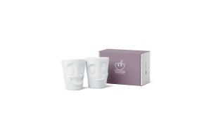 Set de 2 Mugs "Gourmand" et "Rieur" Sans anse 350ml