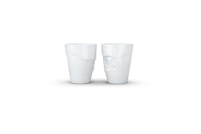 Set de 2 Mugs "Grognon" et "Espiegle" Sans anse 350ml