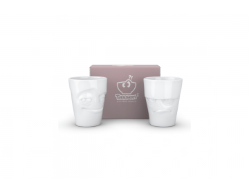 Set de 2 Mugs "Grognon" et "Espiegle" Sans anse 350ml