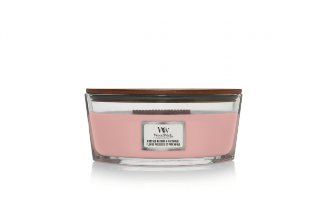 Pressed Blooms & Patchouli Ellipse Candle