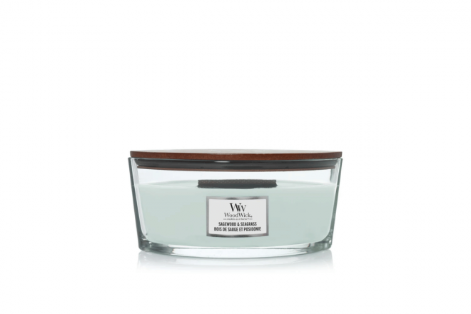 Sagewood & Seagrass Ellipse Candle