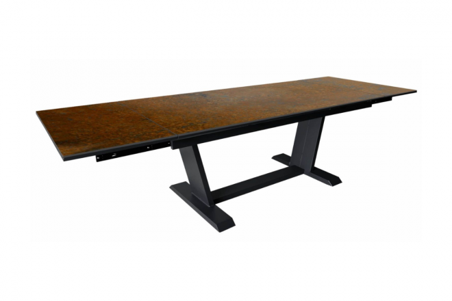 Ensemble Repas Amber 180/230/280x100CM - Kedra - Graphite/Iron/ Aroha 6 places