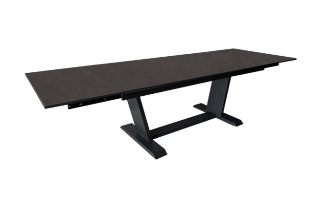 Ensemble Repas Amber 180/230/280x100CM - Kedra - Graphite/New BB/ Palma 6 places