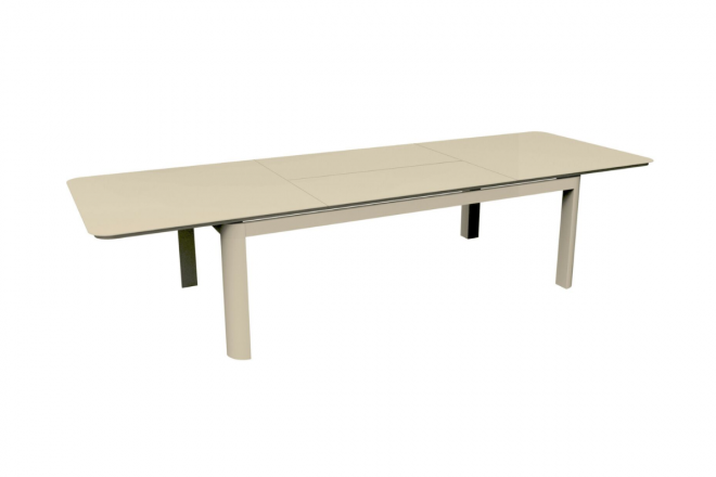 Ensemble Repas Darius 230/350x120CM - Alu - Crême/ Carma 8 places