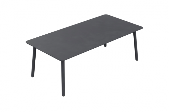 Ensemble Repas Durham 220x100 Charcoal Aroha 8 places