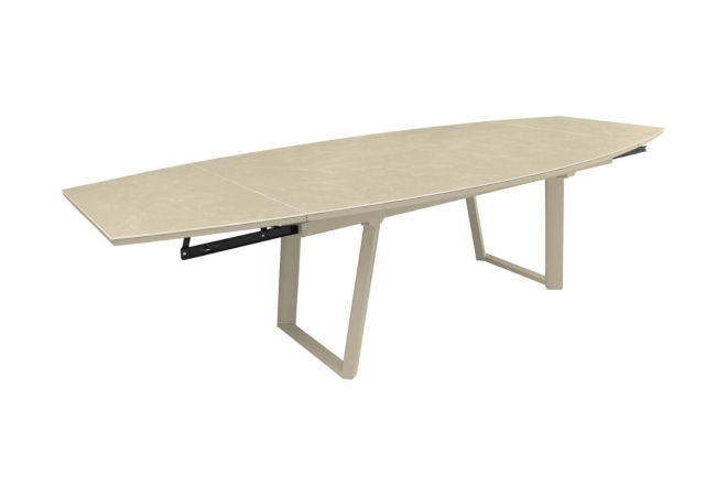 Ensemble Repas Manta 180/230/280 CM - Alu/Céramique- Crême 6 places