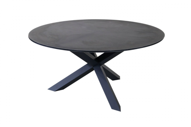 Ensemble Repas Rotonda D120 CM - Alu/Céramique- Graphite/Duca 4 places