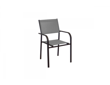 Ensemble Repas Rotonda D120 CM - Alu/Céramique- Graphite/Duca 4 places