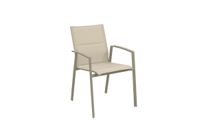 Ensemble Repas Rotonda D150 CM - Alu/Céramique- Crême/Palma 6 places