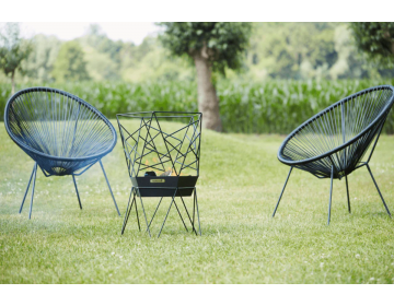 Barbecook Sierra brasero en acier laqué 45x45x71cm