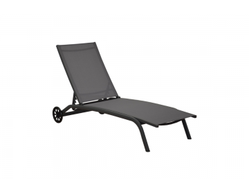 Lit de Soleil Celio Alu/Trep + Roues Graphite/Gris