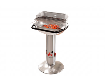 Barbecook Loewy 55 barbecue au charbon en inox 55x33cm H 101cm